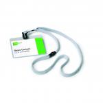 Durable Name Badges with Textile Necklace with Safety Closure 440mm Grey Ref 8139-10 [Pack 10]