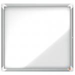 Nobo Noticeboard for Exterior Glazed Case Lockable Magnetic Steel 6xA4 W692xD45xH752mm Ref 1902578