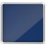 Nobo Noticeboard for Interior Glazed Case Lockable Fabric 6xA4 W692xD45xH752mm Ref 1902555