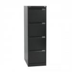 Bisley BS4E Filing Cabinet 4-Drawer H1321mm Black Ref BS4E-33