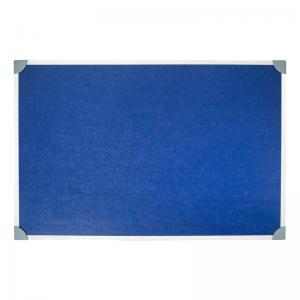Cheap Stationery Supply of 5 Star Noticeboard with Fixings and Aluminium Trim W900xH600mm Blue Office Statationery