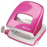 Leitz Nexxt WOW 5008 Punch 2-Hole Metal Medium-duty Capacity 30x 80gsm Metallic Pink Ref 50081023