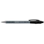 Paper Mate Flexgrip Retractable Ball Pen Medium 1.0mm Tip 0.4mm Line Black Ref S0190393 Pack of 12
