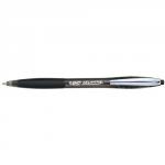 Bic Atlantis Ball Pen Retractable Cushioned Grip 1.6mm Tip 0.6mm Line Black Ref 892415 [Pack 12]