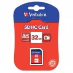 Verbatim SDHC Media Memory Card SD 2.0 FAT32 Class 4 Read 6MB/s Write 6MB/s 32GB Ref 44022