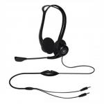 Logitech PC860 Stereo Headset Adjustable Microphone Boom 3.5mm Audio Jack In-line Controls Ref 981-000094