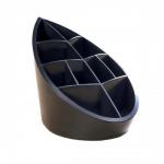 Avery DTR Eco Pen Pot 10 Compartments Leaf Design W100xD180xH119mm Black Ref DR450BLK