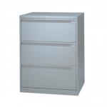 Bisley Side Filing Cabinet 3-Drawer W800xD470xH997-1021mm Goose Grey Ref SF3N