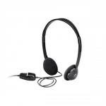 Logitech Dialog 220 Headphones Lightweight with In-line Controls 20Hz-20kHz Black Ref 980177-0000