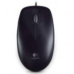 Logitech B110 Mouse USB Wired Optical 800dpi 3-Button Cable 1.8m Black Ref 910-001246