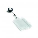 Durable Pass Badge Holder Dual Security Acrylic with Name Badge and 850mm Reel Ref 8224/19 [Pack 10]