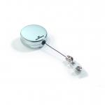 Durable Badge Reel with Belt Clip and Retractable Cord Chrome Ref 8225/23 [Pack 10]