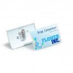Durable Name Badge Click Fold Polypropylene Combi Clip and Insert 54x90mm Ref 8214/19 [Pack 25]