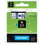 Dymo D1 Tape for Electronic Labelmakers 12mmx7m Blue on White Ref 45014 S0720540