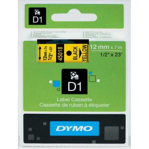 Cheap Stationery Supply of Dymo D1 Tape for Electronic Labelmakers 12mmx7m Black on Yellow 45018 S0720580 Office Statationery