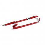 Durable Necklace Textile Printed 'Visitor' with Safety Closure Red Ref 999107995 [Pack 10]