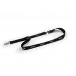 Durable Necklace Textile Printed 'Staff' with Safety Closure Black Ref 999107997 [Pack 10]