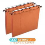 Elba Suspension File Manilla Vertical for 100sheet V-Base Foolscap Orange Ref 100330312 [Pack 25]