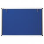 Nobo Display Cabinet Noticeboard Visual Insert Lockable A0 W1255xH965mm Blue Ref 1902049