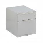 Trexus Sonix Filing Pedestal Steel Low Under-desk 2 Drawer Foolscap W420xD564xH495mm Silver