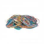 Quality Rubber Bands Assorted Sizes and Colours Ref 270746 Box 100g