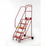 Barton Topstep Heavy Duty Steps Mobile Double Handrail 5 Tread W700xD1200xH2150mm Ref 5SHDMSPS