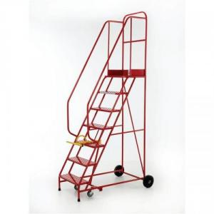 Cheap Stationery Supply of Barton Topstep Heavy Duty Steps Mobile Safety Bar Double Handrail 7 Tread W700xD1370xH2380mm 7SHDMSPS Office Statationery