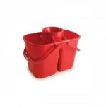Duo Mop Bucket Colour Coded 7 and 8 Litre Sections Total 15 Litre Red
