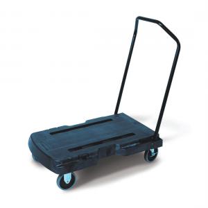 Cheap Stationery Supply of Rubbermaid Triple Trolley with Castors 2 Fixed 2 Swivel Capacity 181kg Platform L826xW521mm 4401 Office Statationery