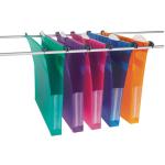 Rexel Multifile Extra Suspension File Polypropylene Base W30mm Foolscap Assorted Ref 2102574 Pack of 10