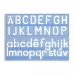 Helix Stencil Set of Letters Numbers and £/p Symbols 50mm Upper And Lower Case 4-piece Ref H57010