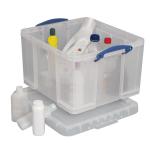 Really Useful Storage Box Plastic Lightweight Robust Stackable 42 Litre W440xD520xH310mm Clear Ref 42C
