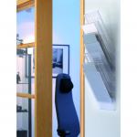 Durable Flexiboxx Literature Holder Wall Mountable 6 Pockets Portrait A4 Clear Ref 1709760400