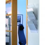 Durable Flexiboxx Literature Holder Wall Mountable 6 Pockets Landscape A4 or 12x A5 Clear Ref 1709785400
