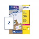 Avery Addressing Labels Laser Jam-free 2 per Sheet 199.6x143.5mm White Ref L7168-100 200 Labels