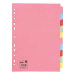 Cheap Stationery Supply of 5 Star Subject Dividers Multipunched Manilla Board 10-Part A4 Assorted Office Statationery