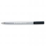 5 Star Ball Pen Clear Barrel Medium 1.0mm Tip 0.4mm Line Black Pack of 50