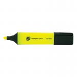 5 Star Highlighters Chisel Tip 1-4mm Line Yellow Pack of 12