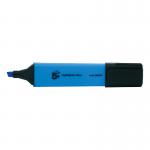 5 Star Highlighters Chisel Tip 1-4mm Line Blue Pack of 12