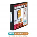 Elba Vision Ring Binder PVC with Clear Front Pocket 2 O-Ring Size 25mm A5 Black Ref 100080885