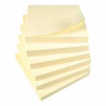 5 Star Re-Move Notes Repositionable Pad of 100 Sheets 75x75mm Yellow Pack of 12