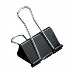 5 Star Foldback Clips 25mm Black Pack of 12