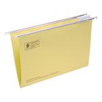 5 Star Suspension File Manilla Heavyweight with Tabs and Inserts Foolscap Yellow Ref 100331401 [Pack 50]