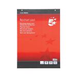 5 Star Flipchart Pad Perforated 40 Sheets A1 Plain Pack of 5