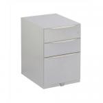 Trexus Sonix Filing Pedestal Steel Tall Under-desk 3 Drawer Foolscap W420xD564xH645mm Silver