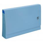 5 Star De Luxe Expanding File with Flap 16 Pockets A-Z 12 Months 1-31 Foolscap Blue