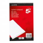 5 Star Spiral Notepad Headbound Ruled 160 Pages 125x200mm Pack of 10