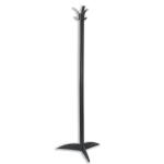 Coat Stand Budget Extruded Polymer Recycled Plastic 3 Tough Hooks Black