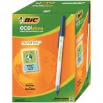 Bic Ecolutions Stic Ball Pen Recycled Slim 1.0mm Tip 0.4mm Line Blue Ref 893240 [Pack 60]