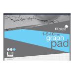 Student Graph Pad 70gsm 1mm 5mm 10mm Grid 30 Sheets A3 Orange Cover